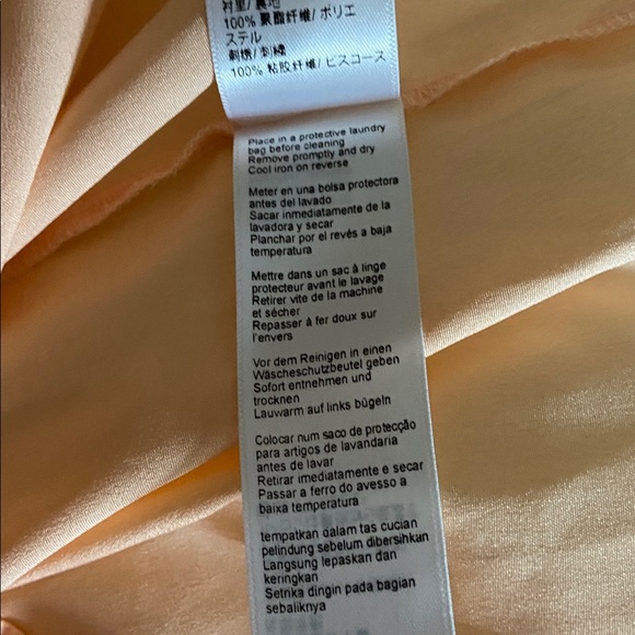 TOPSHOP Women’s Embroidered Mesh Floral Peach Short Sleeve Midi Dress Size 4 - Picture 16 of 17